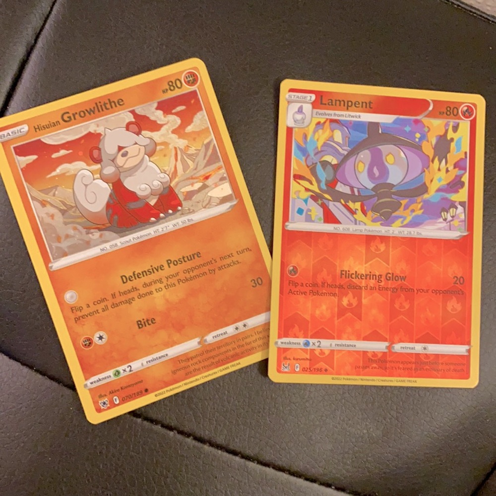 Pokémon growlithe and lampet